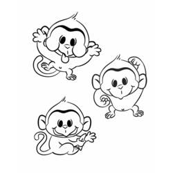 Dibujo para colorear: Chimpancé (Animales) #2842 - Dibujos para Colorear e Imprimir Gratis