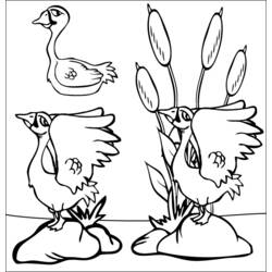 Dibujo para colorear: Cisne (Animales) #5021 - Dibujos para Colorear e Imprimir Gratis