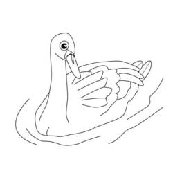 Dibujo para colorear: Cisne (Animales) #5029 - Dibujos para Colorear e Imprimir Gratis