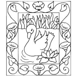 Dibujo para colorear: Cisne (Animales) #5034 - Dibujos para Colorear e Imprimir Gratis