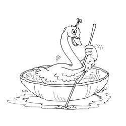 Dibujo para colorear: Cisne (Animales) #5066 - Dibujos para Colorear e Imprimir Gratis