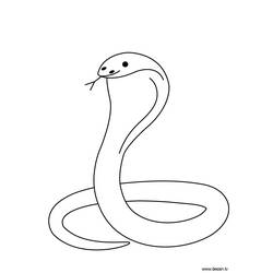 Dibujo para colorear: Cobra (Animales) #3227 - Dibujos para Colorear e Imprimir Gratis