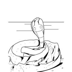 Dibujo para colorear: Cobra (Animales) #3230 - Dibujos para Colorear e Imprimir Gratis