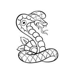 Dibujo para colorear: Cobra (Animales) #3255 - Dibujos para Colorear e Imprimir Gratis