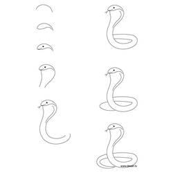 Dibujo para colorear: Cobra (Animales) #3375 - Dibujos para Colorear e Imprimir Gratis