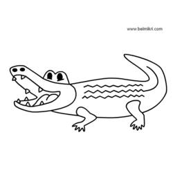 Dibujo para colorear: Cocodrilo (Animales) #4845 - Dibujos para Colorear e Imprimir Gratis