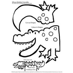 Dibujo para colorear: Cocodrilo (Animales) #4974 - Dibujos para Colorear e Imprimir Gratis