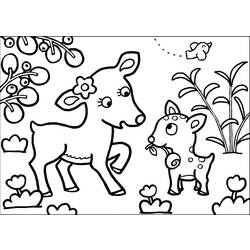 Dibujo para colorear: Coneja (Animales) #1125 - Dibujos para Colorear e Imprimir Gratis