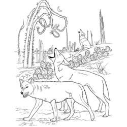 Dibujo para colorear: Coyote (Animales) #4550 - Dibujos para Colorear e Imprimir Gratis