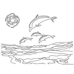 Dibujo para colorear: Delfín (Animales) #5110 - Dibujos para Colorear e Imprimir Gratis
