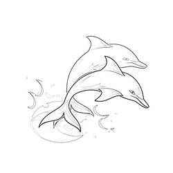 Dibujo para colorear: Delfín (Animales) #5113 - Dibujos para Colorear e Imprimir Gratis