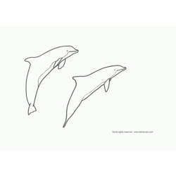 Dibujo para colorear: Delfín (Animales) #5115 - Dibujos para Colorear e Imprimir Gratis