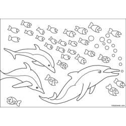 Dibujo para colorear: Delfín (Animales) #5183 - Dibujos para Colorear e Imprimir Gratis