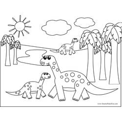 Dibujo para colorear: Dinosaurio (Animales) #5624 - Dibujos para Colorear e Imprimir Gratis