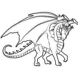 Dibujo para colorear: Dragón (Animales) #5697 - Dibujos para Colorear e Imprimir Gratis