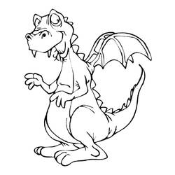 Dibujo para colorear: Dragón (Animales) #5699 - Dibujos para Colorear e Imprimir Gratis