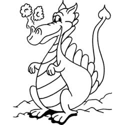 Dibujo para colorear: Dragón (Animales) #5702 - Dibujos para Colorear e Imprimir Gratis