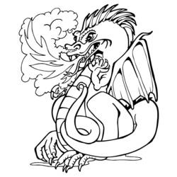 Dibujo para colorear: Dragón (Animales) #5708 - Dibujos para Colorear e Imprimir Gratis