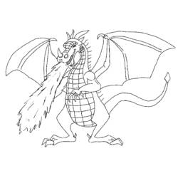 Dibujo para colorear: Dragón (Animales) #5711 - Dibujos para Colorear e Imprimir Gratis