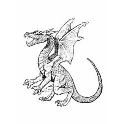 Dibujo para colorear: Dragón (Animales) #5712 - Dibujos para Colorear e Imprimir Gratis