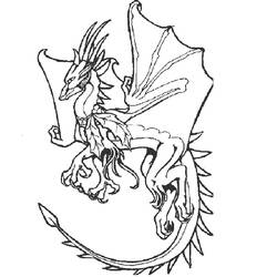Dibujo para colorear: Dragón (Animales) #5717 - Dibujos para Colorear e Imprimir Gratis