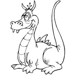 Dibujo para colorear: Dragón (Animales) #5722 - Dibujos para Colorear e Imprimir Gratis
