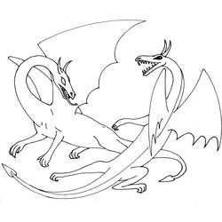 Dibujo para colorear: Dragón (Animales) #5726 - Dibujos para Colorear e Imprimir Gratis