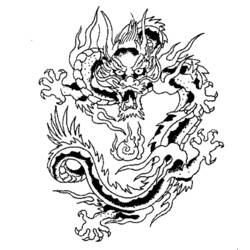 Dibujo para colorear: Dragón (Animales) #5730 - Dibujos para Colorear e Imprimir Gratis