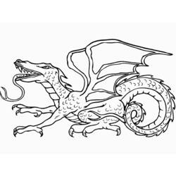 Dibujo para colorear: Dragón (Animales) #5732 - Dibujos para Colorear e Imprimir Gratis