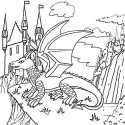 Dibujo para colorear: Dragón (Animales) #5736 - Dibujos para Colorear e Imprimir Gratis