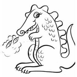 Dibujo para colorear: Dragón (Animales) #5744 - Dibujos para Colorear e Imprimir Gratis