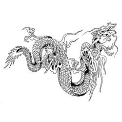 Dibujo para colorear: Dragón (Animales) #5745 - Dibujos para Colorear e Imprimir Gratis