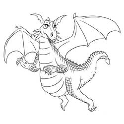 Dibujo para colorear: Dragón (Animales) #5754 - Dibujos para Colorear e Imprimir Gratis