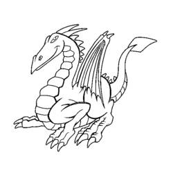 Dibujo para colorear: Dragón (Animales) #5761 - Dibujos para Colorear e Imprimir Gratis