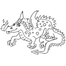 Dibujo para colorear: Dragón (Animales) #5765 - Dibujos para Colorear e Imprimir Gratis