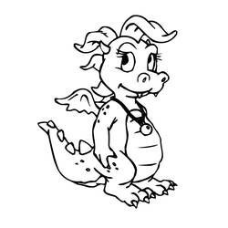 Dibujo para colorear: Dragón (Animales) #5789 - Dibujos para Colorear e Imprimir Gratis