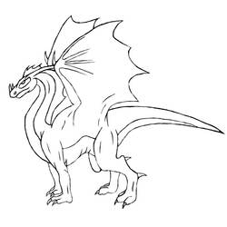 Dibujo para colorear: Dragón (Animales) #5791 - Dibujos para Colorear e Imprimir Gratis