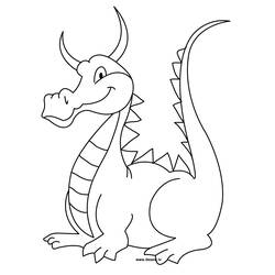 Dibujo para colorear: Dragón (Animales) #5802 - Dibujos para Colorear e Imprimir Gratis