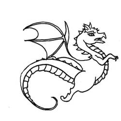 Dibujo para colorear: Dragón (Animales) #5820 - Dibujos para Colorear e Imprimir Gratis