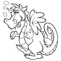 Dibujo para colorear: Dragón (Animales) #5837 - Dibujos para Colorear e Imprimir Gratis