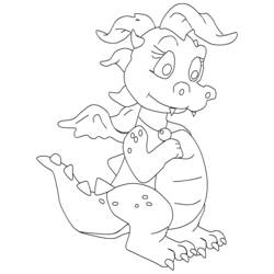 Dibujo para colorear: Dragón (Animales) #5840 - Dibujos para Colorear e Imprimir Gratis