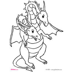 Dibujo para colorear: Dragón (Animales) #5841 - Dibujos para Colorear e Imprimir Gratis