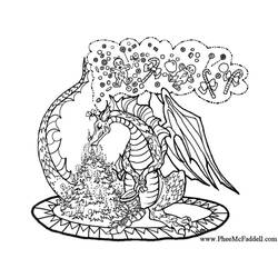 Dibujo para colorear: Dragón (Animales) #5874 - Dibujos para Colorear e Imprimir Gratis