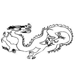 Dibujo para colorear: Dragón (Animales) #5894 - Dibujos para Colorear e Imprimir Gratis