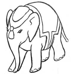 Dibujo para colorear: Elefante (Animales) #6338 - Dibujos para Colorear e Imprimir Gratis