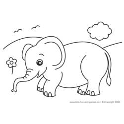 Dibujo para colorear: Elefante (Animales) #6340 - Dibujos para Colorear e Imprimir Gratis