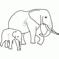 Dibujo para colorear: Elefante (Animales) #6364 - Dibujos para Colorear e Imprimir Gratis