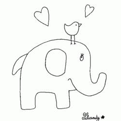 Dibujo para colorear: Elefante (Animales) #6381 - Dibujos para Colorear e Imprimir Gratis