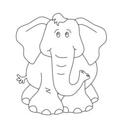 Dibujo para colorear: Elefante (Animales) #6385 - Dibujos para Colorear e Imprimir Gratis