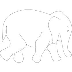 Dibujo para colorear: Elefante (Animales) #6396 - Dibujos para Colorear e Imprimir Gratis
